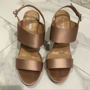 Blush Block Heel Sandals by Report